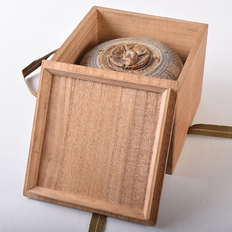 タイ古陶磁　スンコロク　宋胡録　合子　蓋物　時代箱付　V　R8164