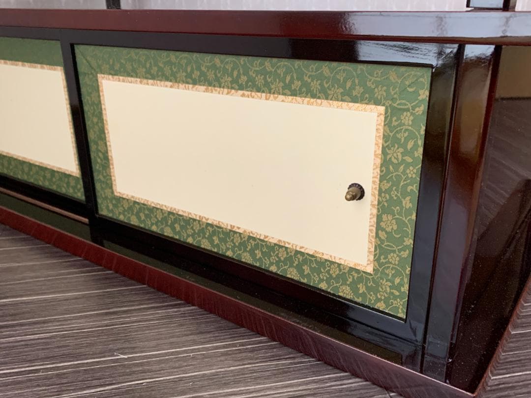 溜塗 紹鴎棚 組立式 茶道具 紙箱入 774