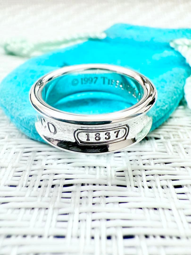 ティファニー　ナローリング　指輪　16.5号　研磨済み　1837 TIFFANY
