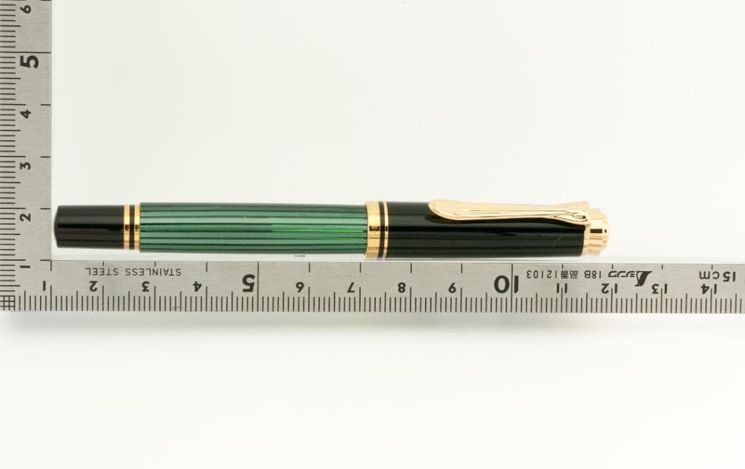 Pelikan（ペリカン）万年筆 スーベレーン M300 緑縞EFニブ 文房具