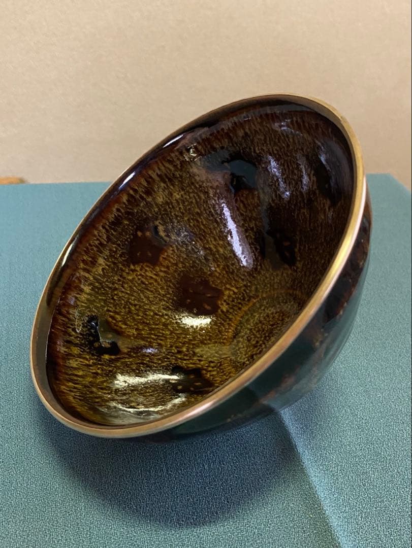 歳末特価》茶道具/茶碗 桶谷定一『玳皮梅花』京都 洛東 清水焼