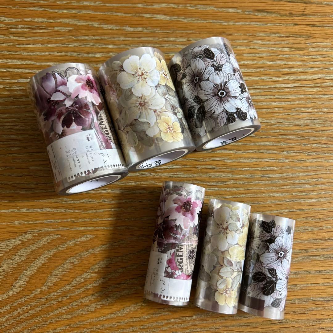 〜専用〜台湾マステ♡PET素材 ボタニカル系50シート切り売り・B