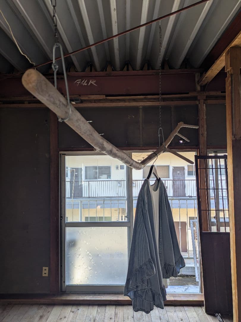 流木ハンガー ハンガーラック 吊り下げ式 一点物 店舗什器