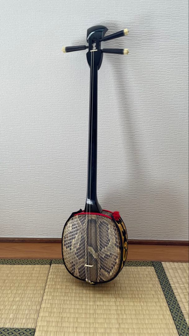 3/18まで特価❗️沖縄三線　ソフトケース付　初心者　三味線　黒塗