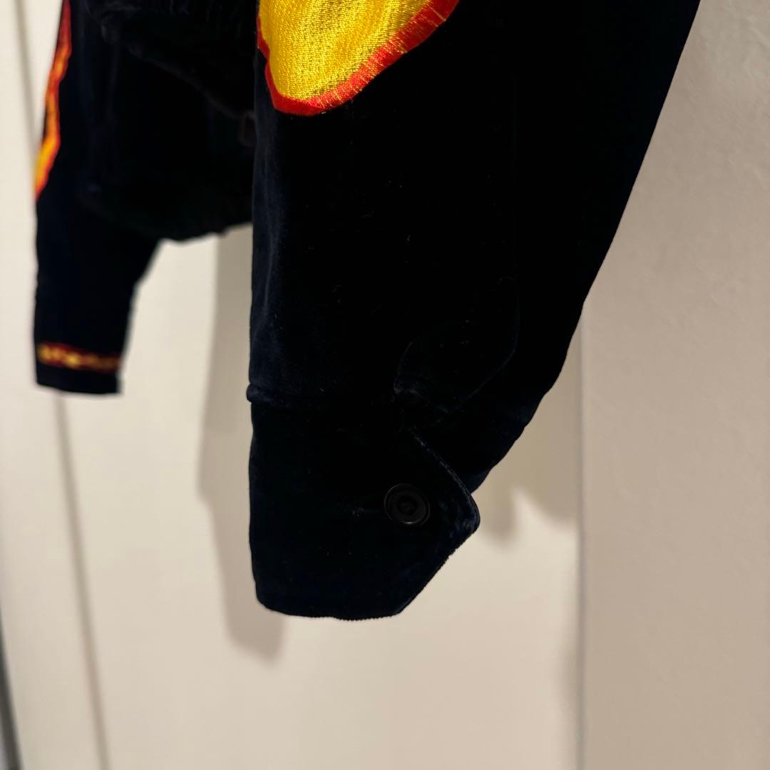 レア〉Harley-Davidson フレイム刺繍ベロアジャケット