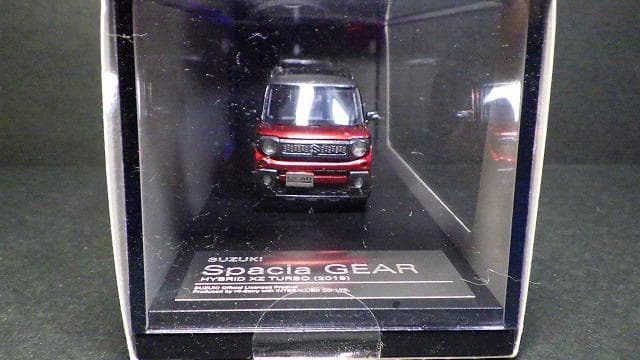 1/43 スズキ スペーシア ギア ミニカー レッドxガンメタ HS237RE