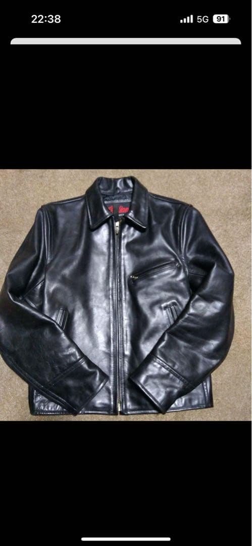 38inch インディアン モーターサイクル シングル ライダースジャケット