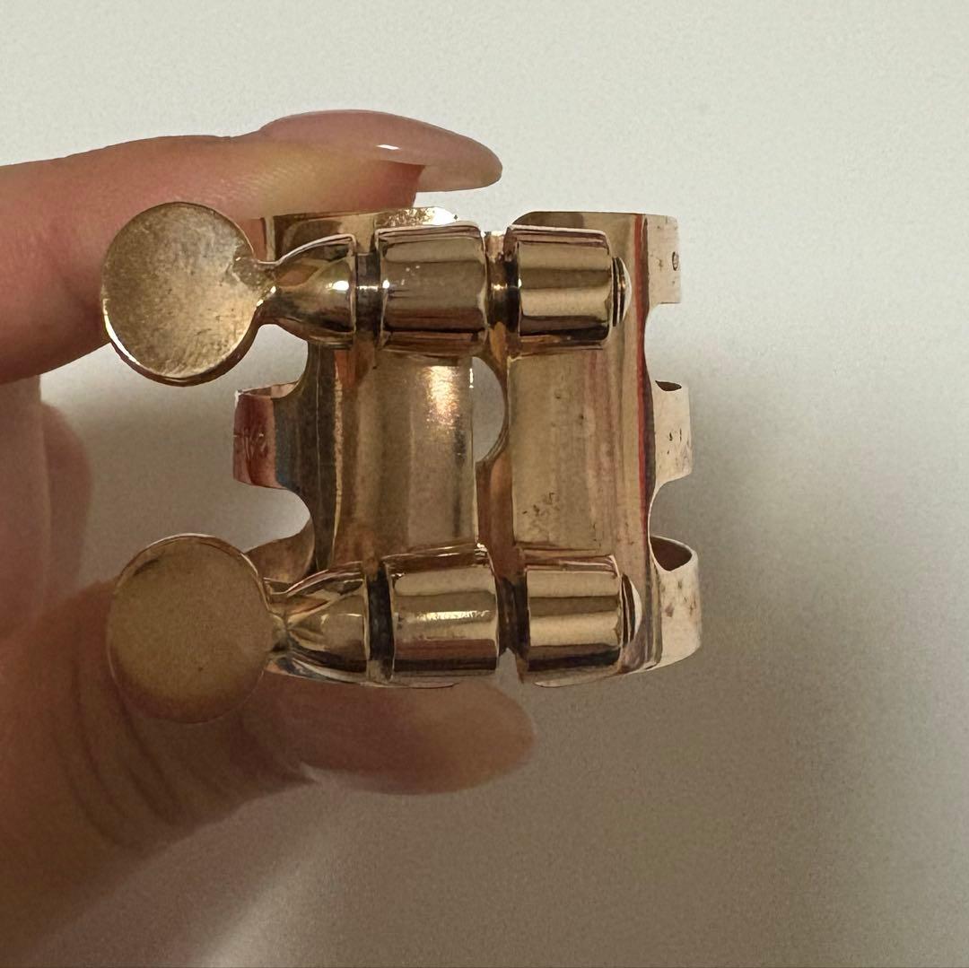 アルトサックス　リガチャー　ウッドストーン　ピンクゴールド　セルマー