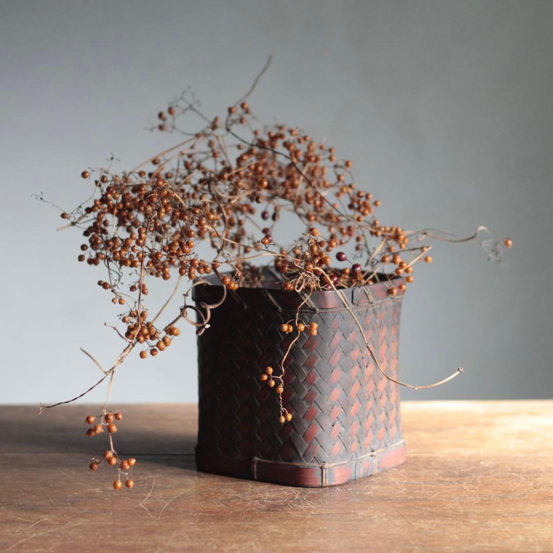 古い 竹編みの 籠 古道具 アンティーク 日本の古道具 日本 古道具竹籠 - アンティーク・古道具・暮らしの雑貨店 京都