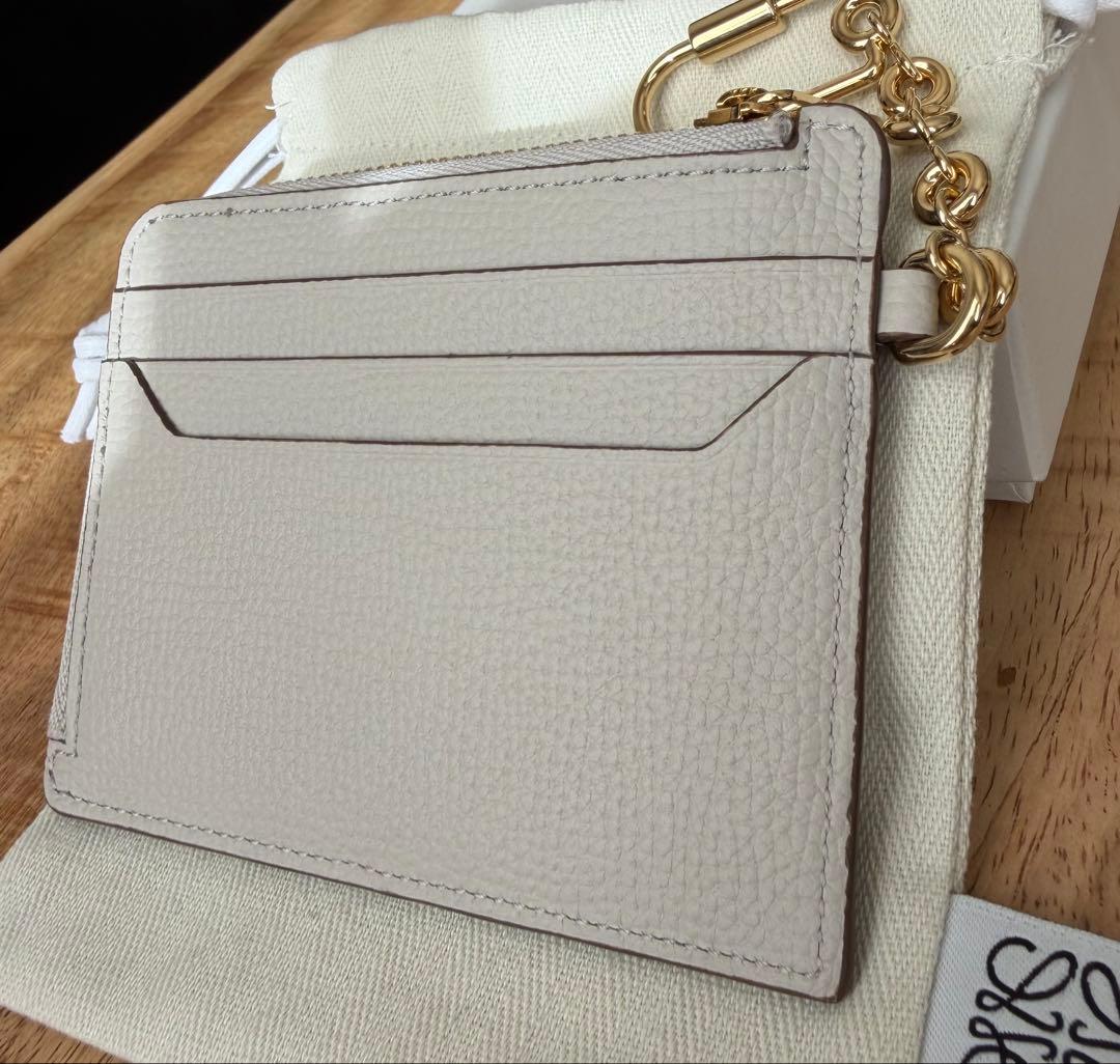 極美品＊アナグラム スクエア カードホルダー　ライトゴースト ケース