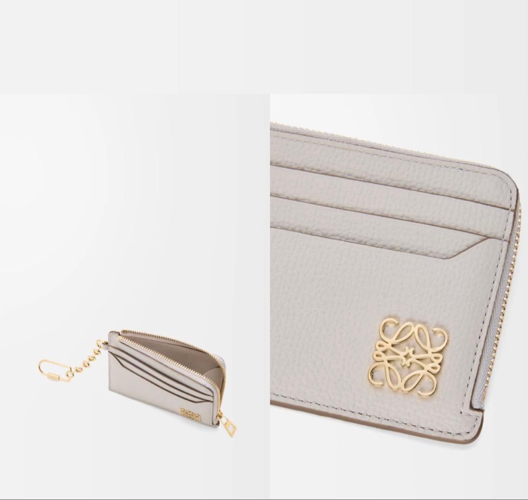 極美品＊アナグラム スクエア カードホルダー　ライトゴースト ケース