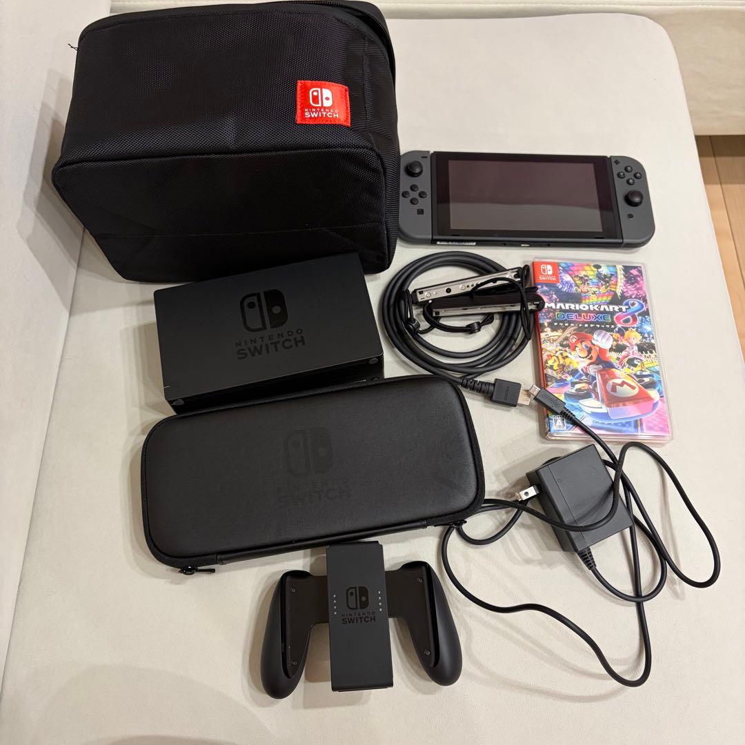 Nintendo Switch 本体 グレー マリオカート同梱