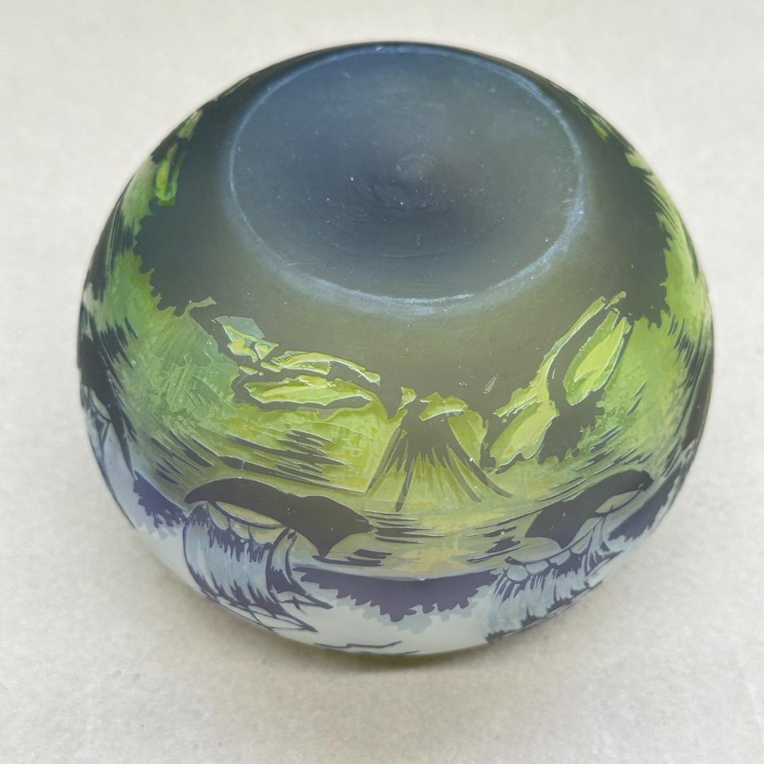 エミールガレ ボンボニエール カメオ彫り 被せガラス 高さ8cm - メルカリ