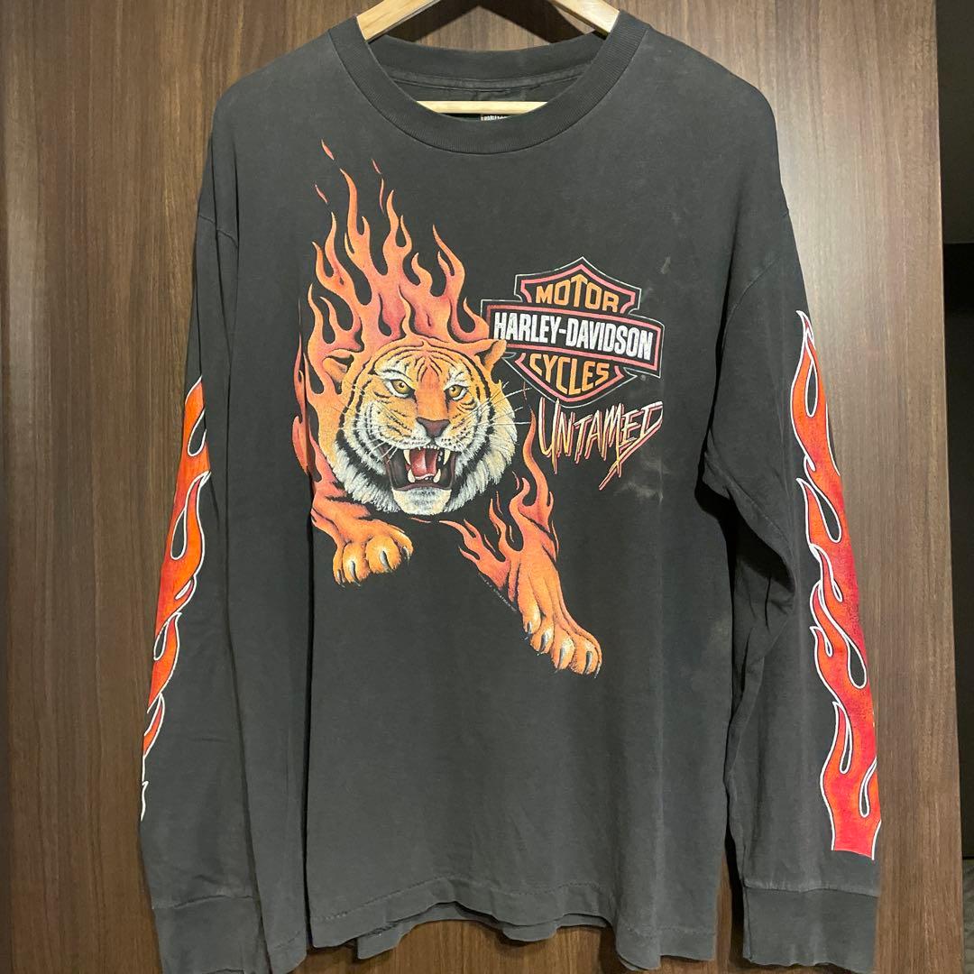HARLEY-DAVIDSON Flame Tiger ロンT
