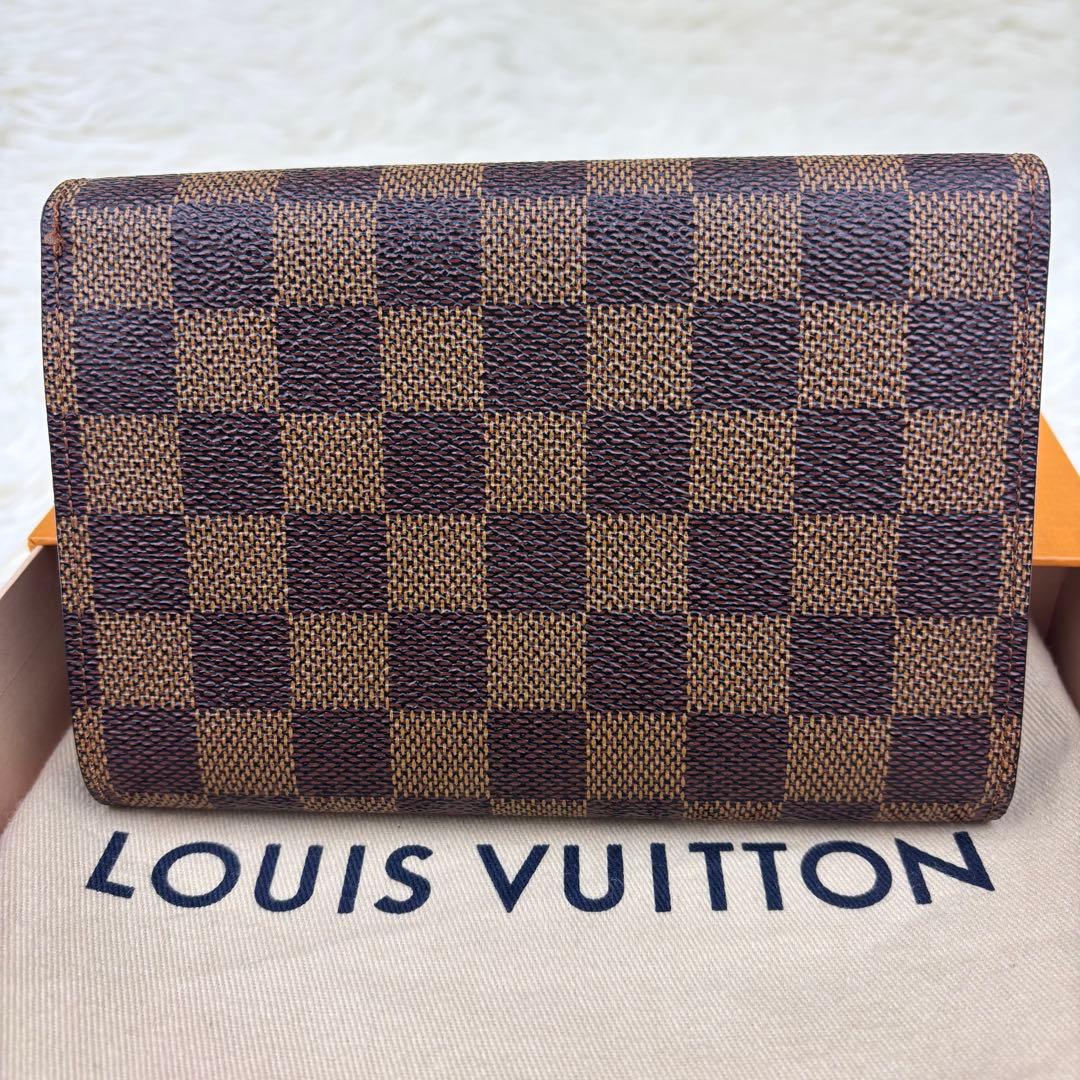 美品✨️ルイヴィトン ダミエ ポルトトレゾール エテュイパピエ 三