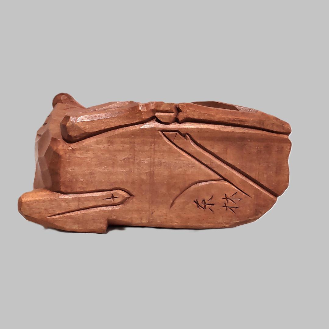 一刀彫 鹿 奈良人形 奈良一刀彫 東林 工芸品 - メルカリ