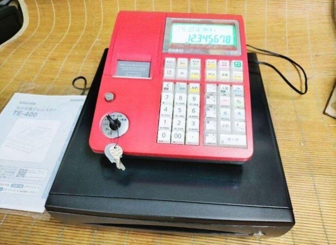 カシオレジスターTE-400フル設定無料美品PC連携売上管理400500