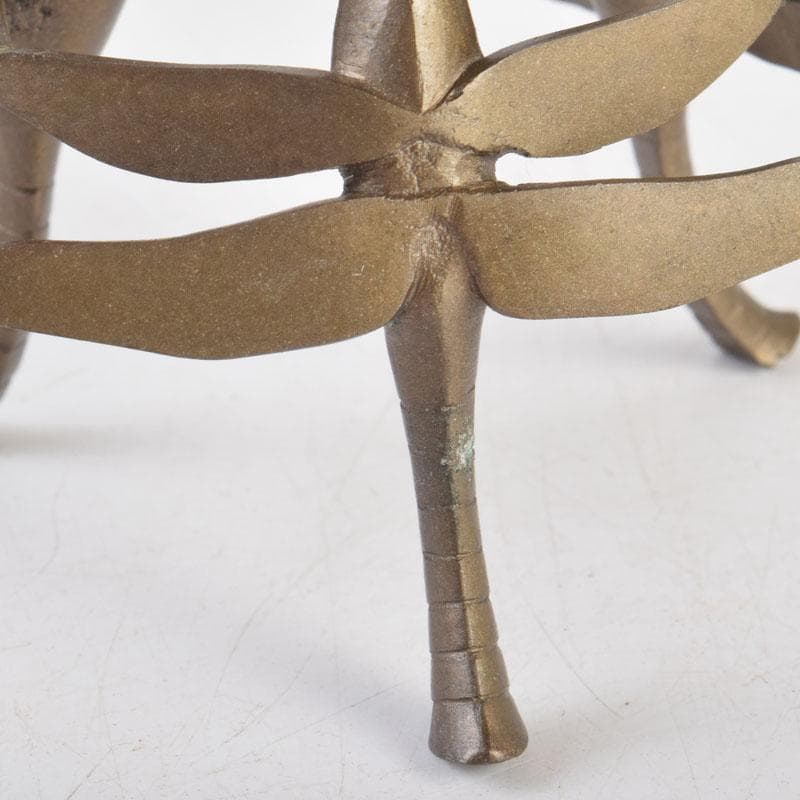 茶道具 加賀象嵌匠 本江敏彦作 唐銅 蜻蛉蓋置 共箱 V 9224 - メルカリ