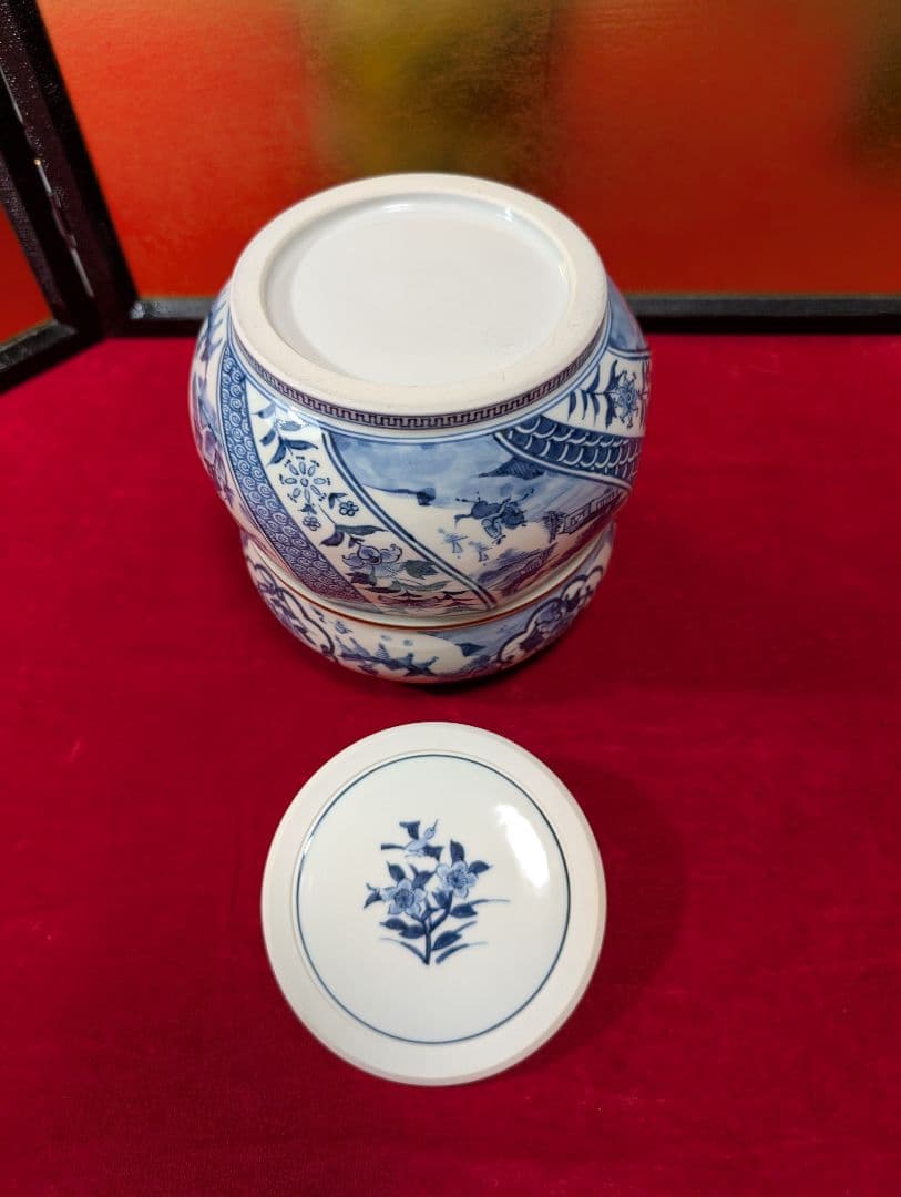 茶道具 皆具 祥瑞 染付 山水 瓢 永泉作 共箱 共布付 茶道具