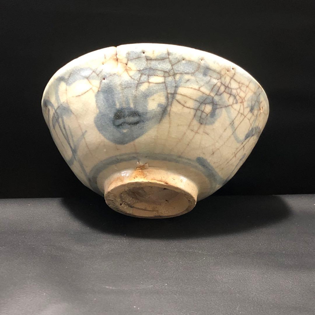 究極の古美術⬛︎蔵の奥から美しい藍色の手描きの抹茶