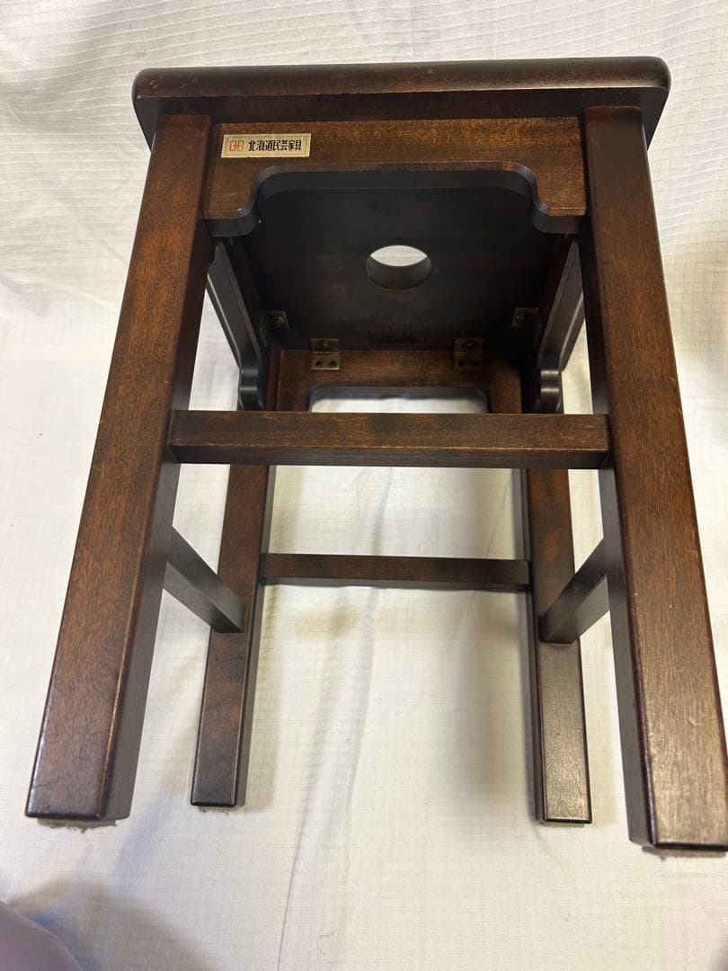 KIMI様 北海道民芸家具 木製スツール 花台 椅子 民藝家具