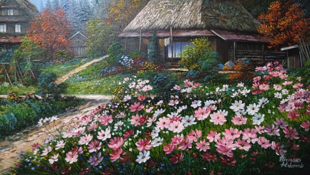 人見友紀　伝説の逃亡画家　油彩画　油絵　白川郷