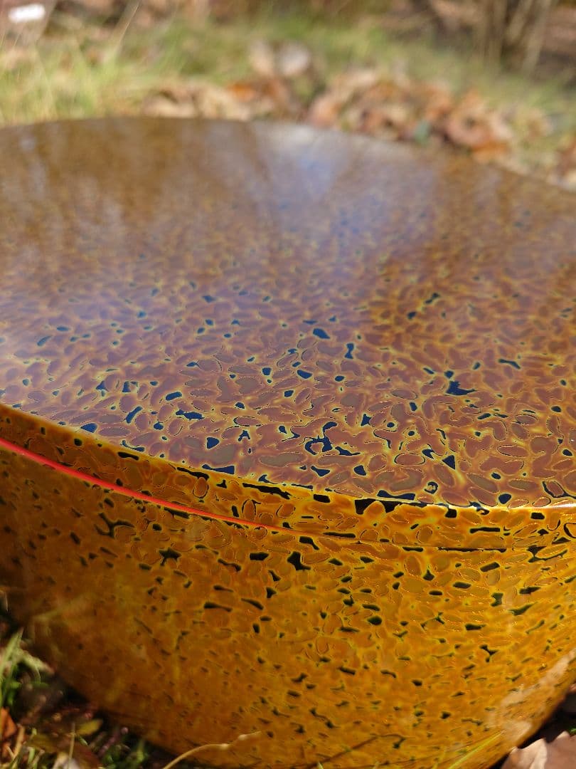 美術工芸 漆工芸 宝箱 木製 くり抜き 展示会で購入 大ぶり厚み 底に浅い