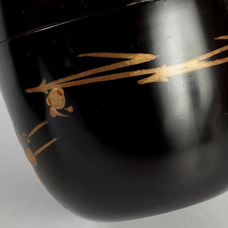 茶道具 黒漆 金蒔絵 棗 一双 書付共箱 V 9432 - メルカリ