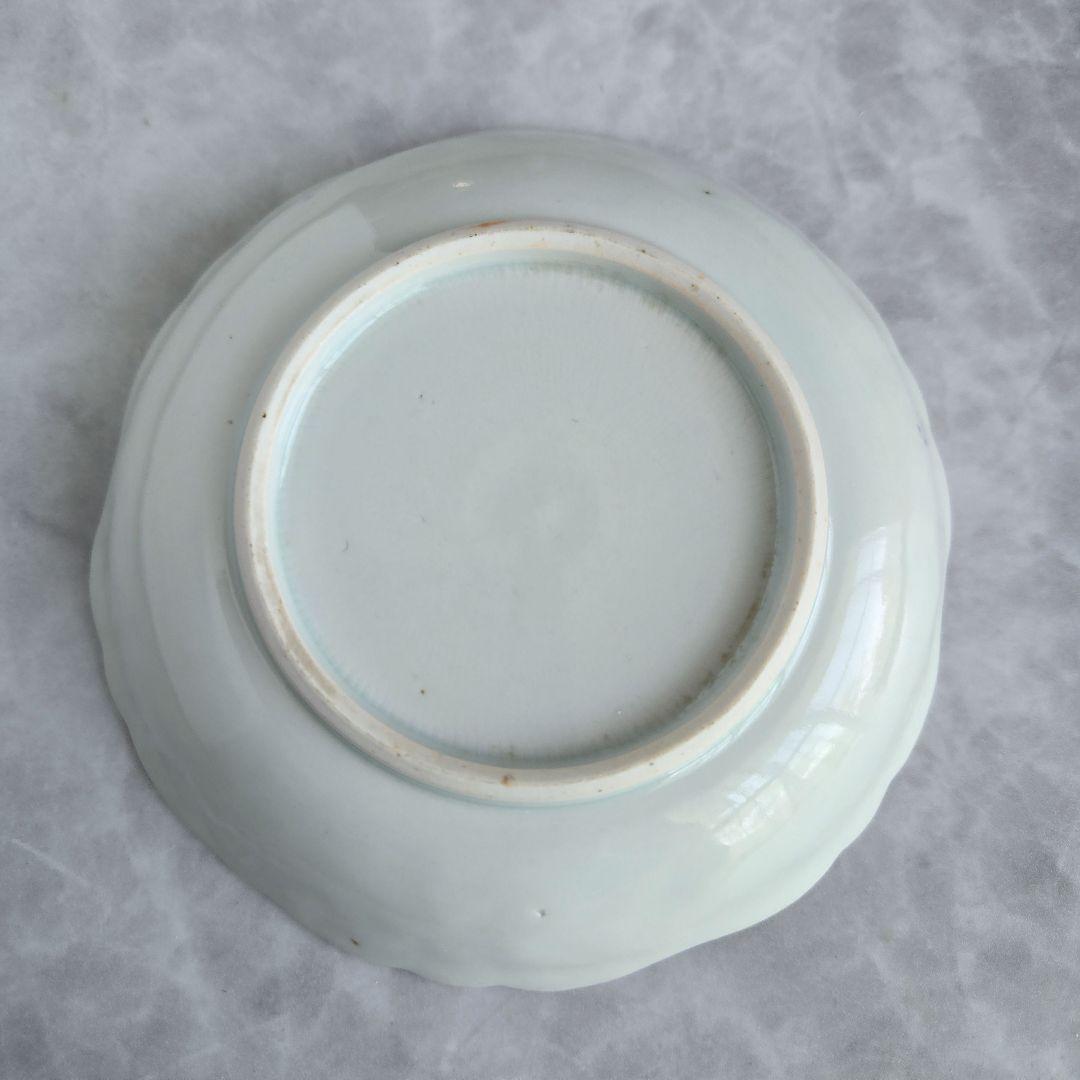 古伊万里　染付　陽刻　深皿　膾皿　唐人　韃靼人　江戸　アンティーク　金継ぎ　金直