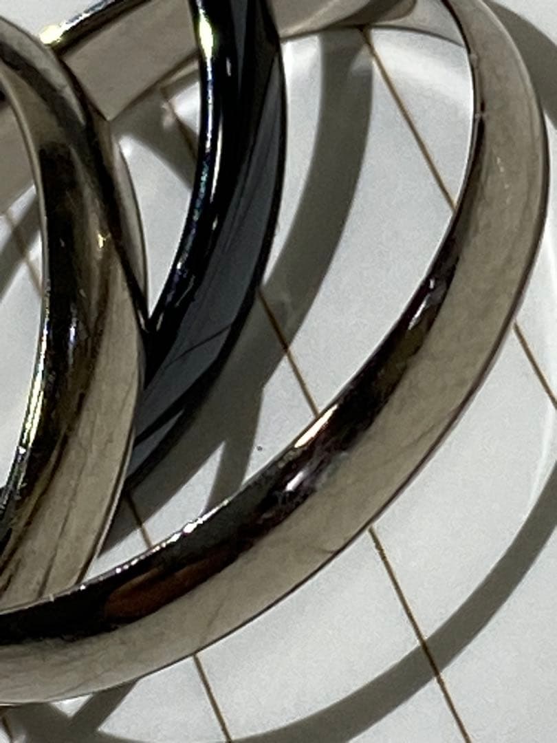 cartier トリニティブラックセラミックＭＭ３連リングＫ１８ホワイトゴールド