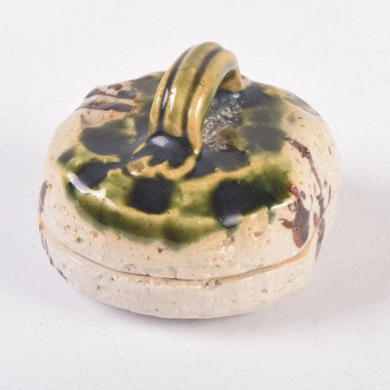 茶道具 織部焼 山口錠鉄作 香合 時代箱 V 8373 - メルカリ