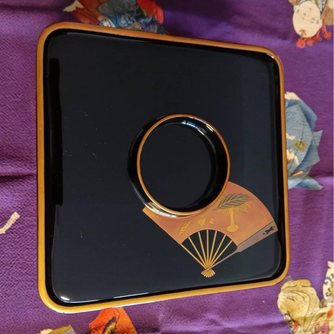 輪島塗　高級　漆器　扇面 ●屠蘇器　セット ●源氏香蒔絵　雪斉型お盆