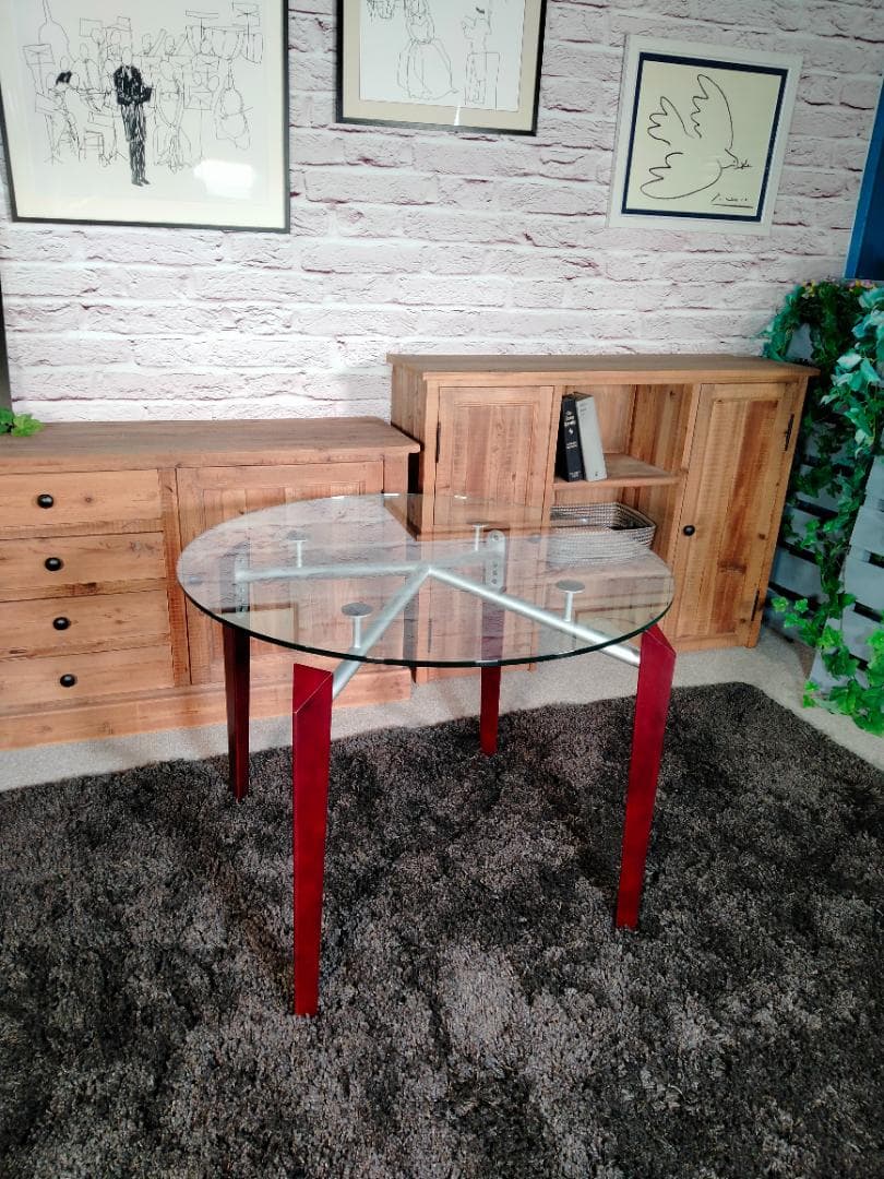 【値下げ中】ガラス天板テーブル◆AD CORE ◆展示品(2304B)