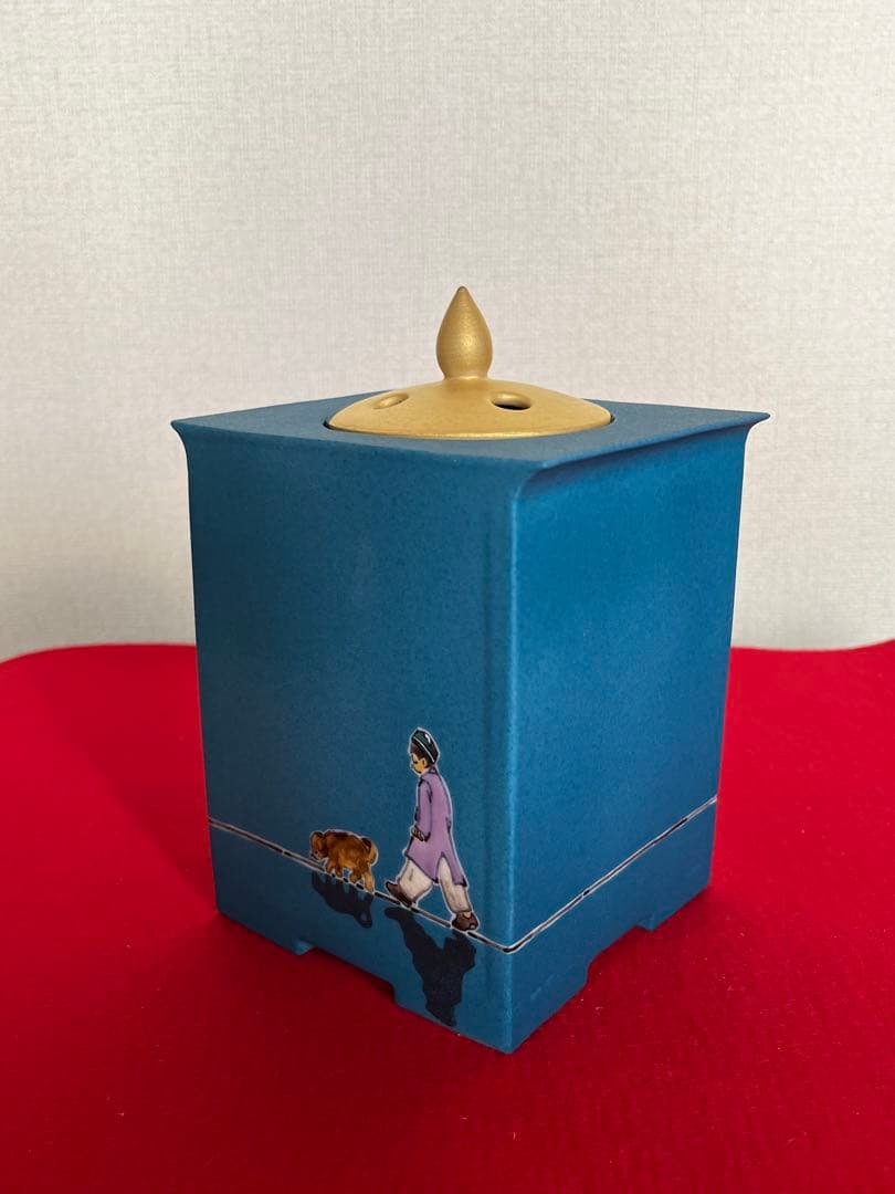 武腰一憲 サマルカンドブルー 香炉 『色絵 遠い日 香器 静夜』 K375