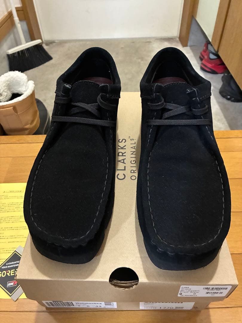 CLARKS Wallabee GTX ブラック 43