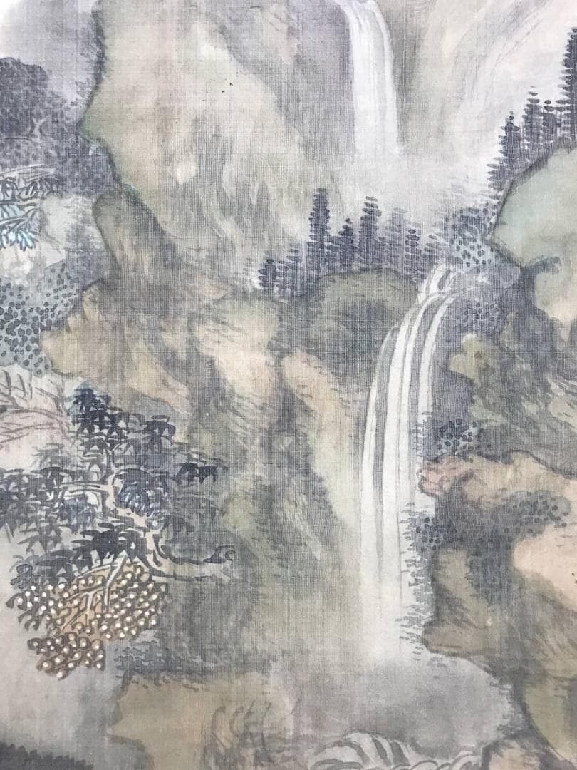 模写/谷文晁/寿山幽居図/山水図/山水人物図/掛軸☆宝船☆