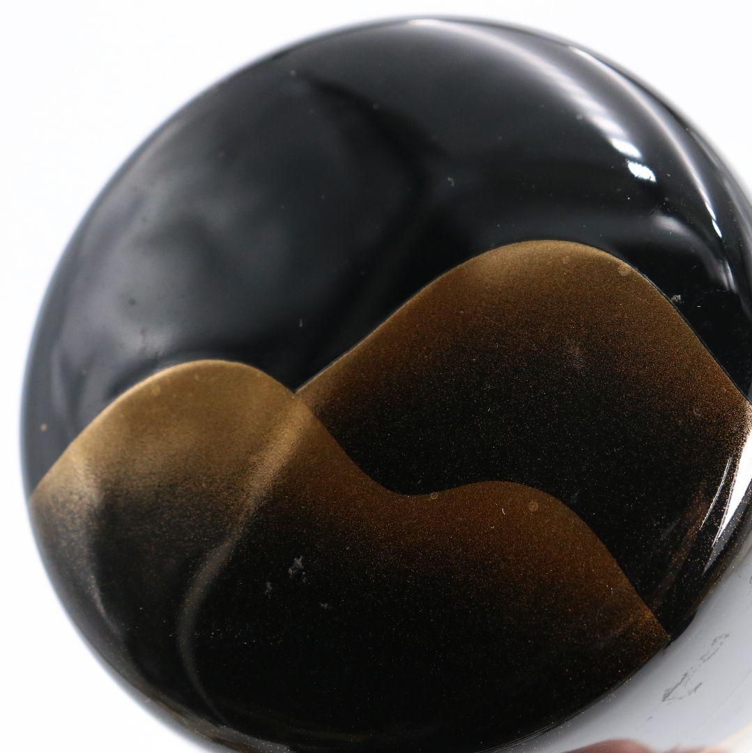 中川秀甫作 遠山蒔絵 中棗 茶道具 共箱 V930