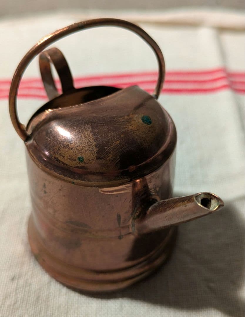 フランスアンティーク　ディネット 銅製ままごと ミニチュアキッチン道具 4個