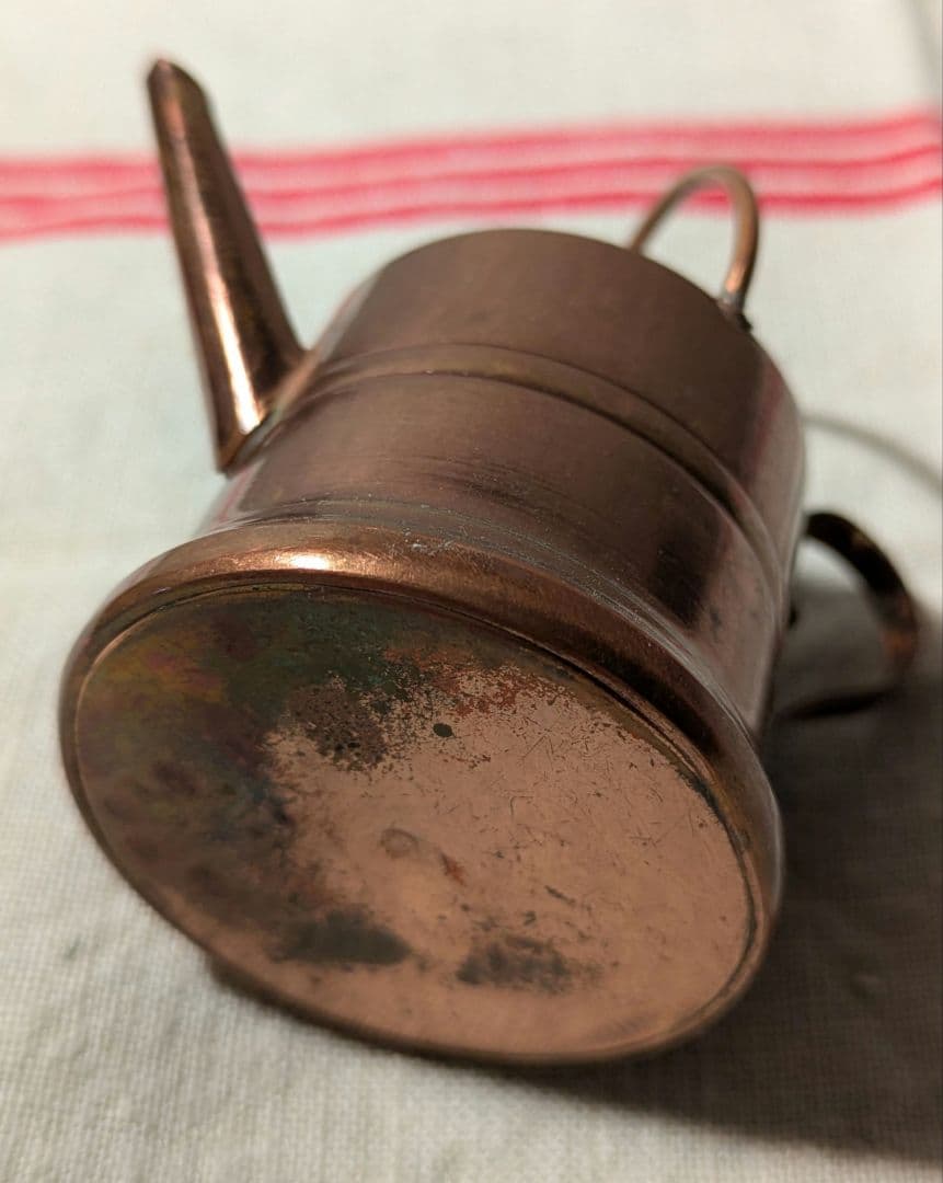 フランスアンティーク　ディネット 銅製ままごと ミニチュアキッチン道具 4個