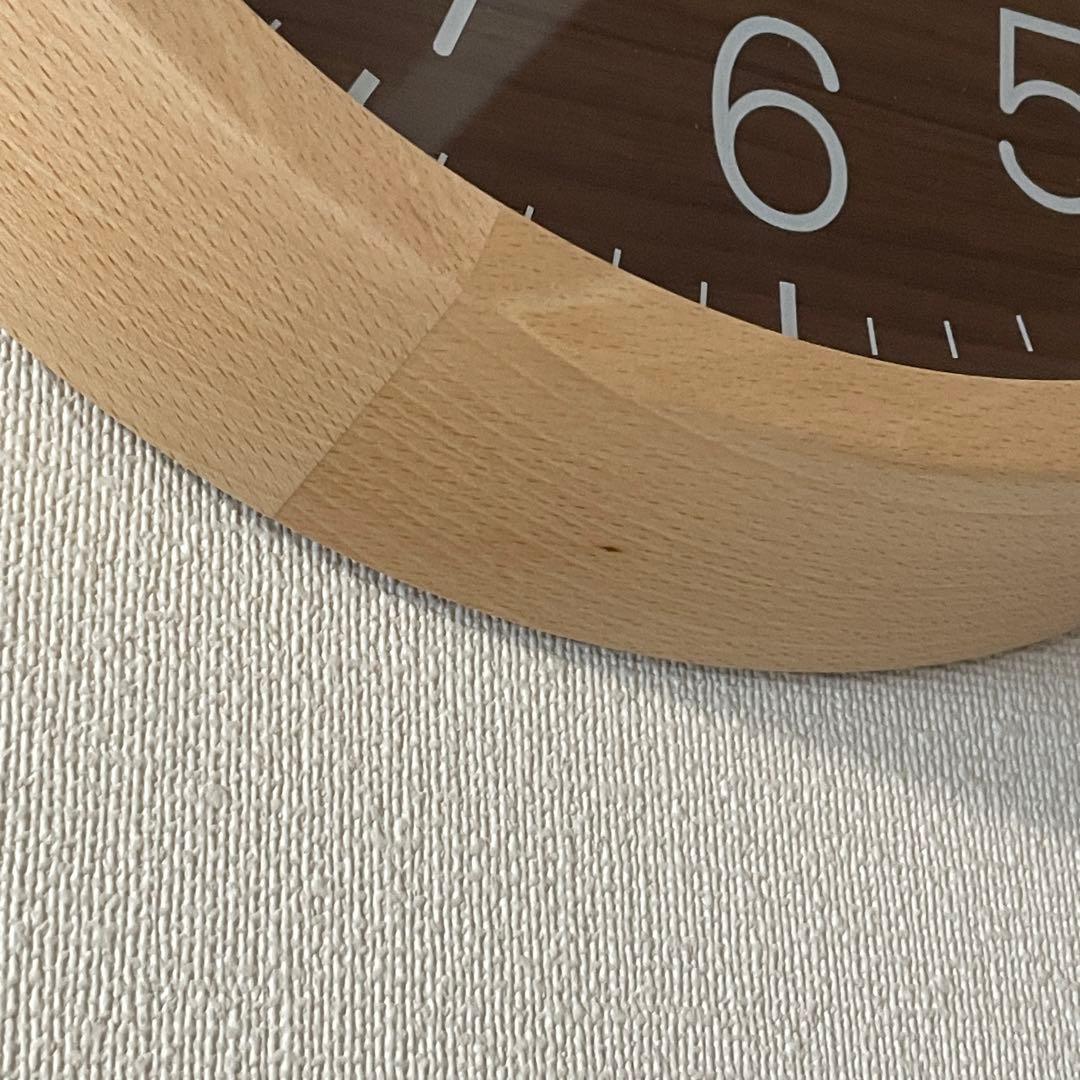 【未使用】KATOMOKU カトモク 電波時計 ウォールナット km-73RC