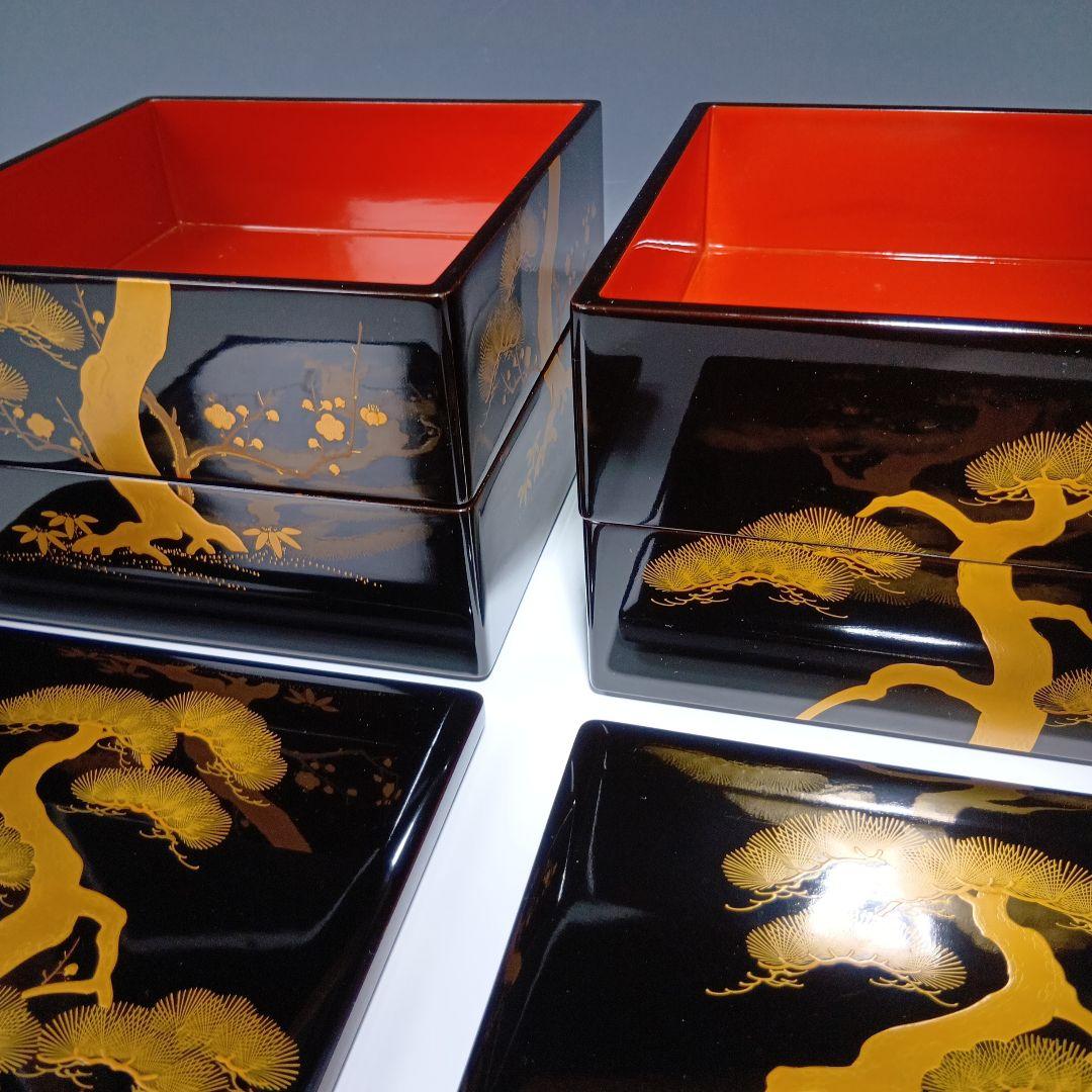 値下げ！輪島塗　松竹梅蒔絵小重箱　共箱