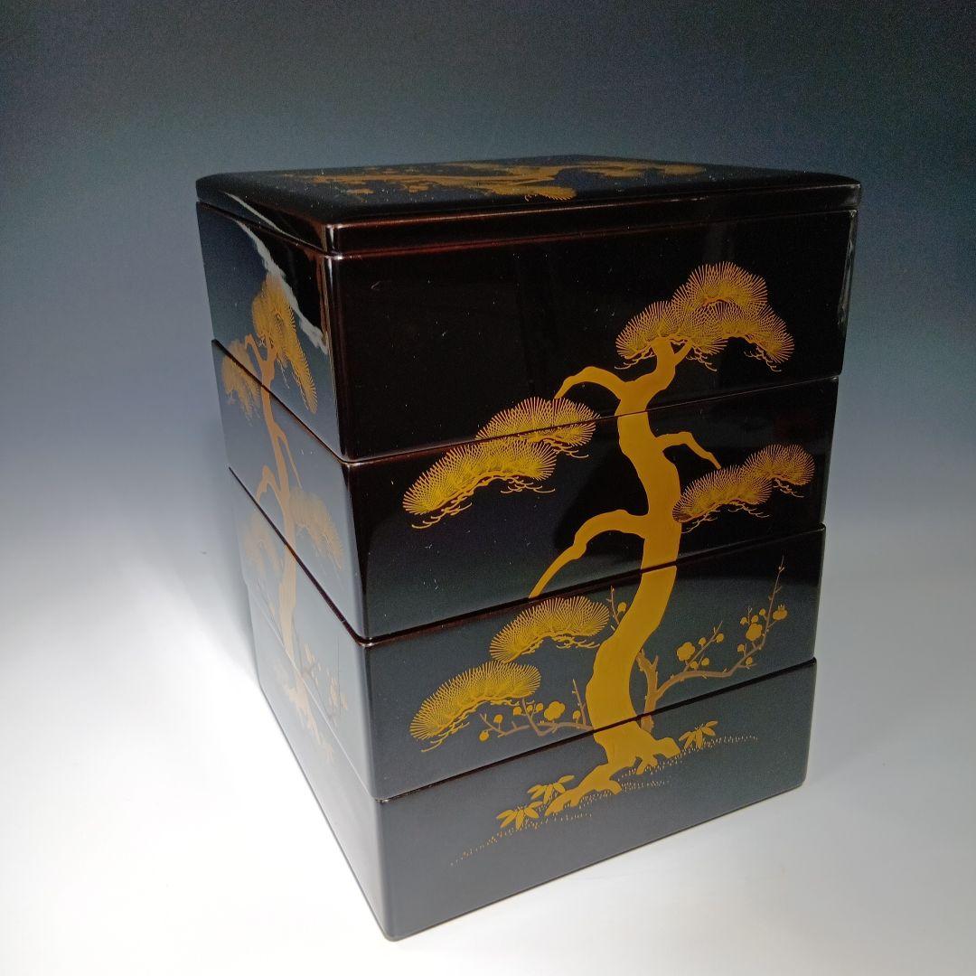 値下げ！輪島塗　松竹梅蒔絵小重箱　共箱