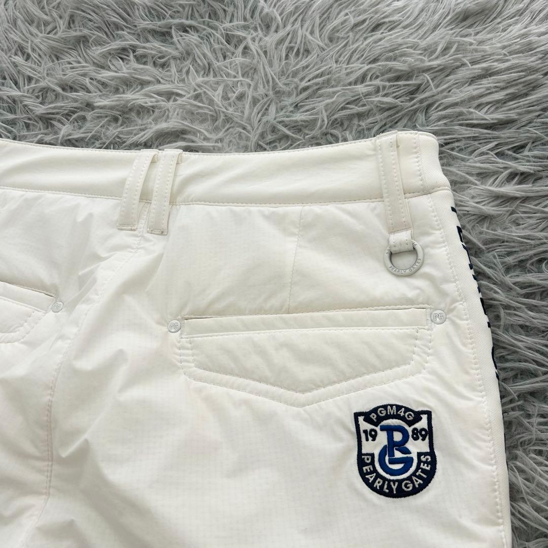 パーリーゲイツ　パンツ　中綿　ストレッチ　防寒　オフホワイト　サイズ0