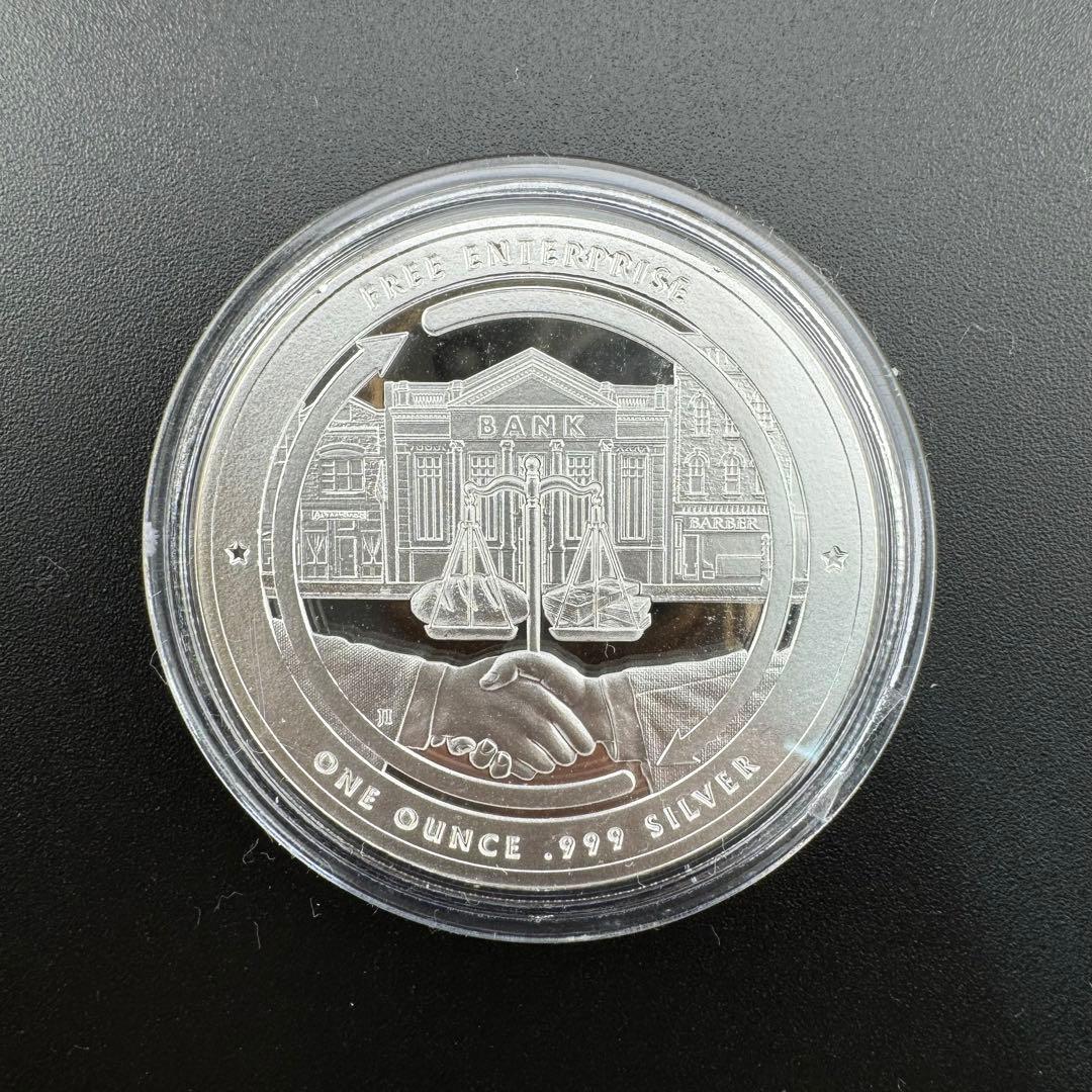 アダムスミス シルバーラウンド 銀貨 1oz 1オンス 純銀 コインカプセル付き