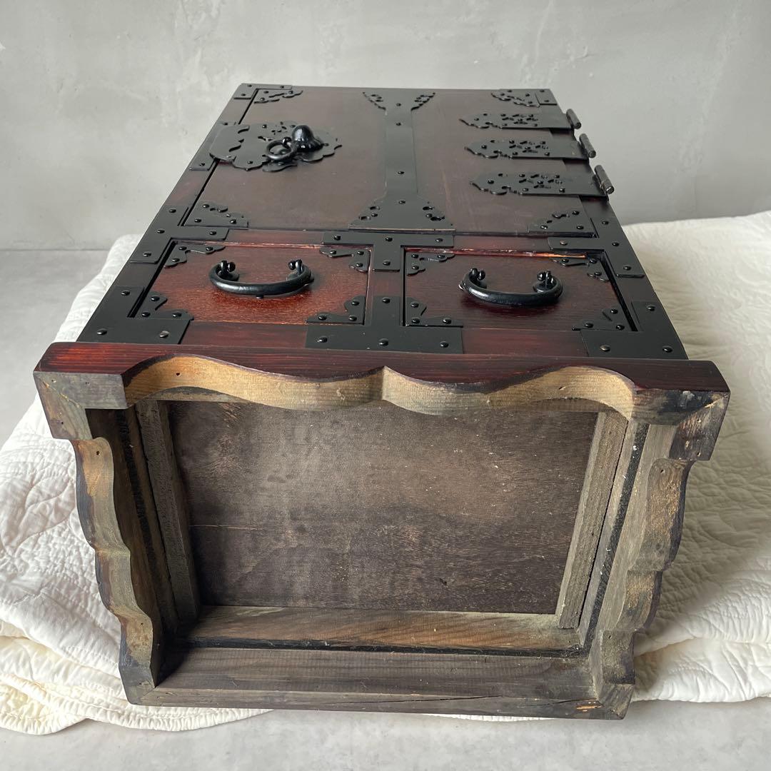 仙台箪笥 時代箪笥 和風家具 キャビネット 木製 レトロ 鍵つき