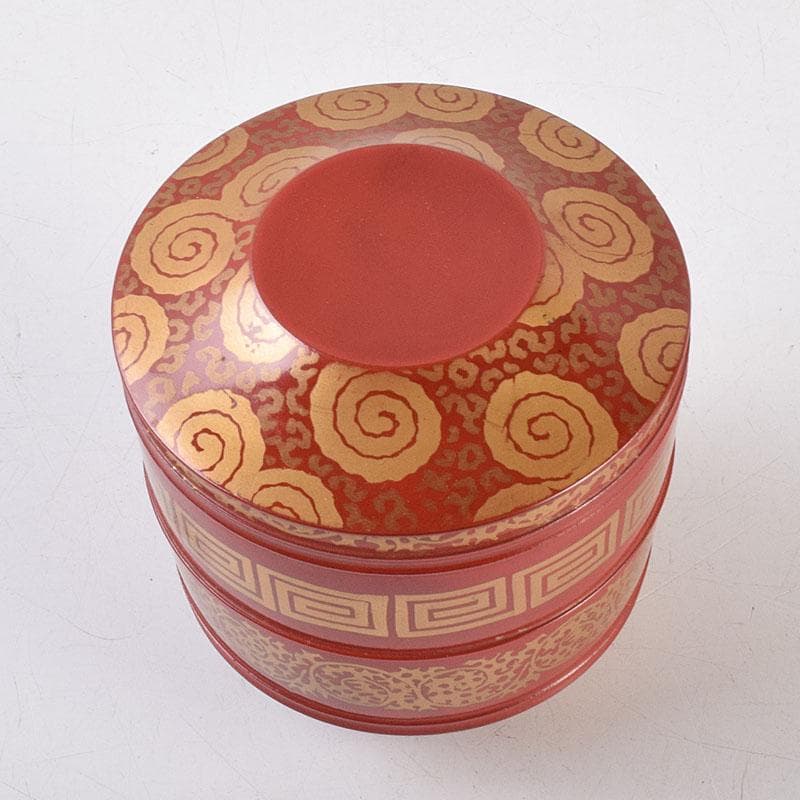 専用 茶道具 塗師中村宗哲作 朱唐草如心好 寸切茶器即中斎極め箱 M