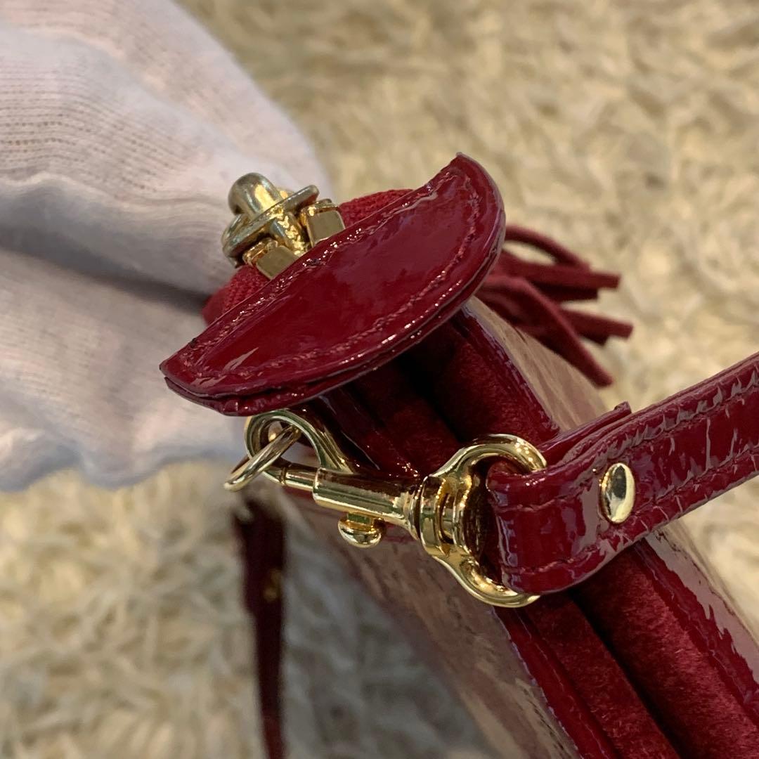 未使用保管品✨ATAO ブーブー お財布ポシェット エナメル レッド