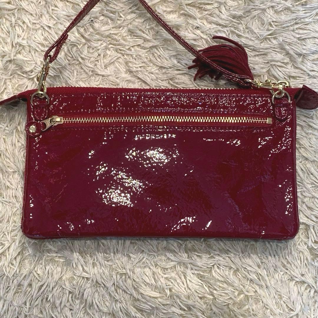 未使用保管品✨ATAO ブーブー お財布ポシェット エナメル レッド