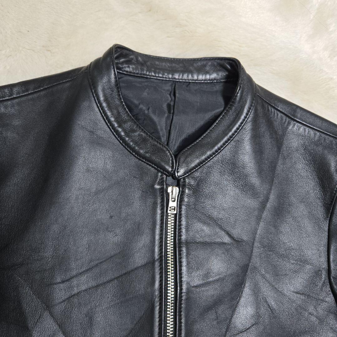 LIDnM リドム ラムレザー ダブルジップ シングルライダース 黒 S