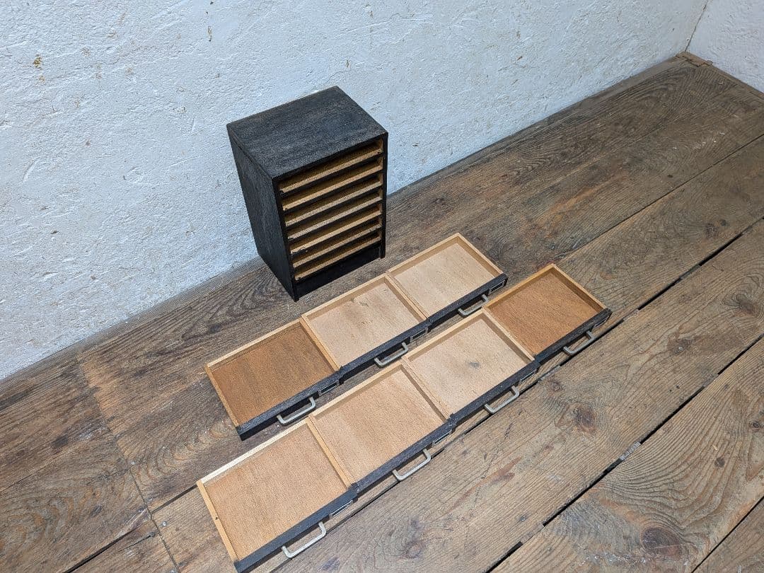 1113 ビンテージ 収納7杯 小引き出し 小物入れ 工業系 ケース レトロ